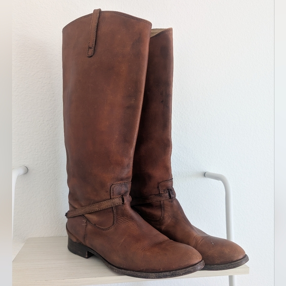 Frye Lindsay Plate Riding Boots - Picture 1 of 8
